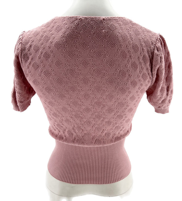 Top en maille rose