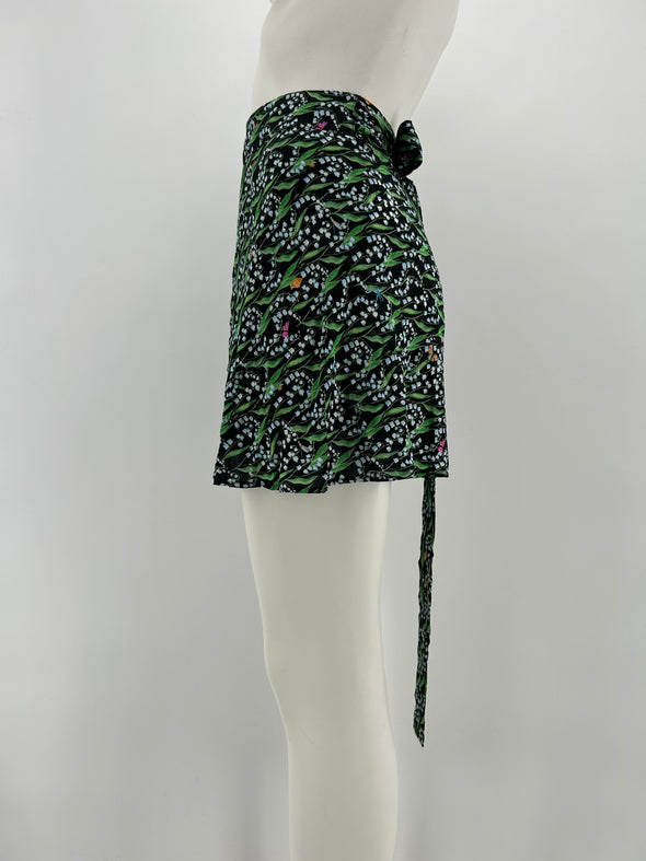 Jupe courte fleurie