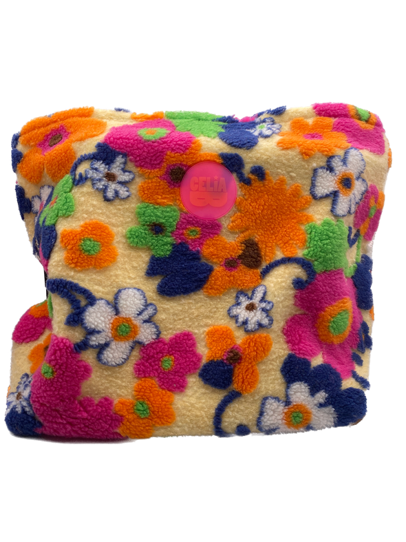 Cabas en laine multicolore