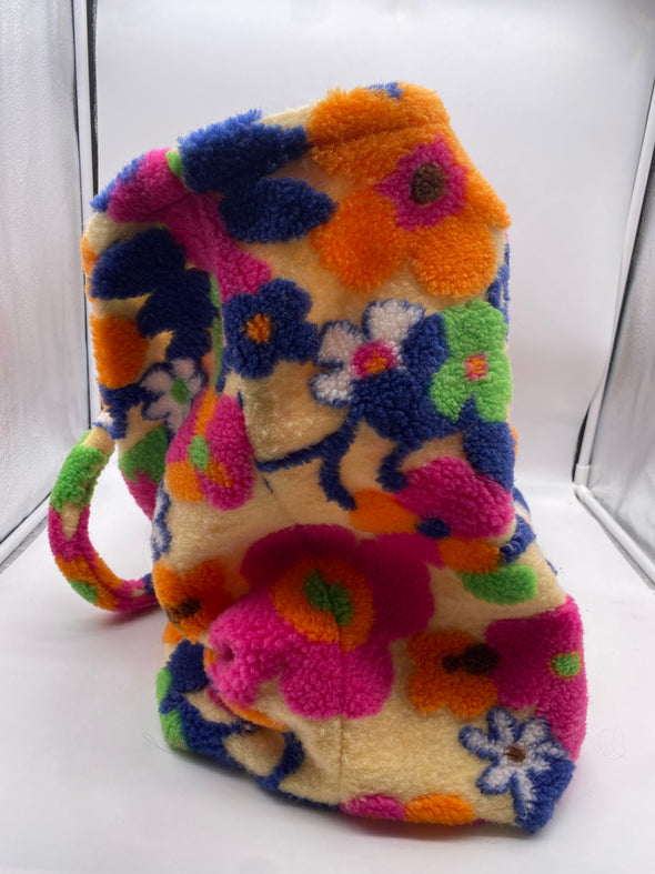 Cabas en laine multicolore