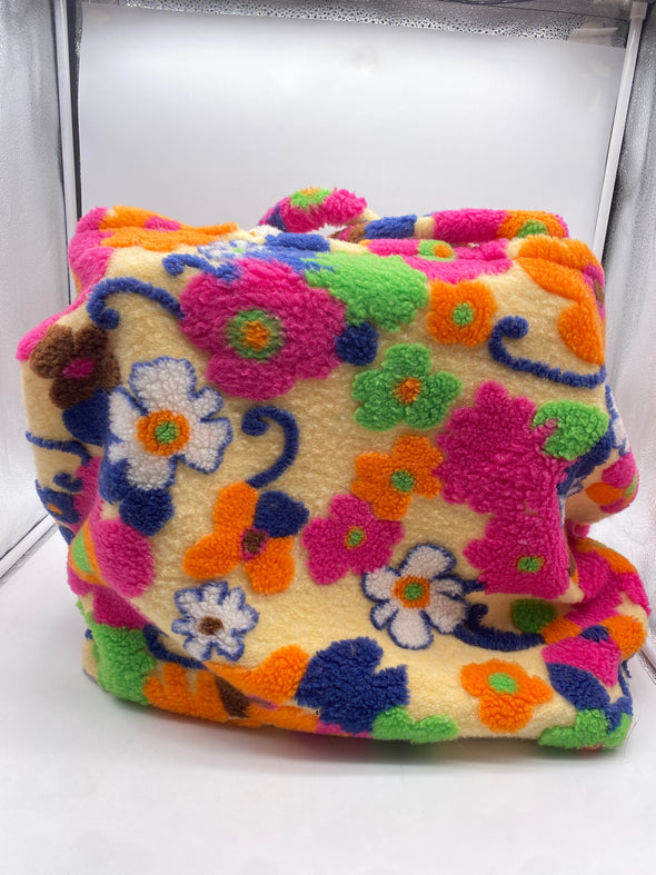 Cabas en laine multicolore