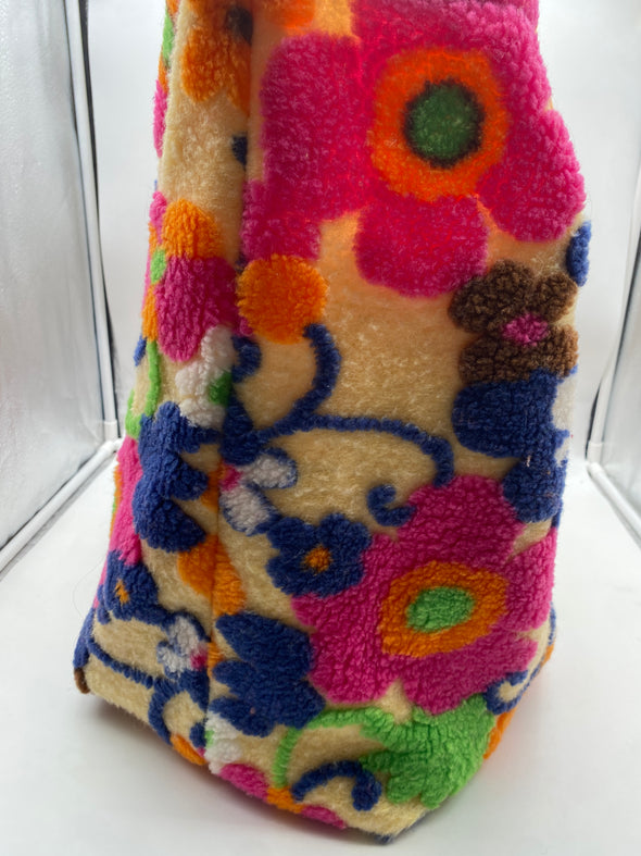 Cabas en laine multicolore