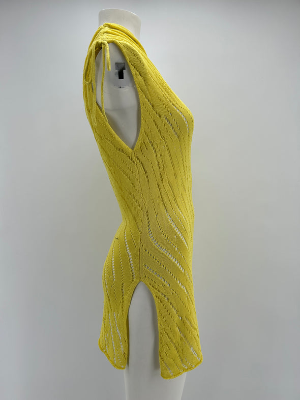 Top asymétrique jaune