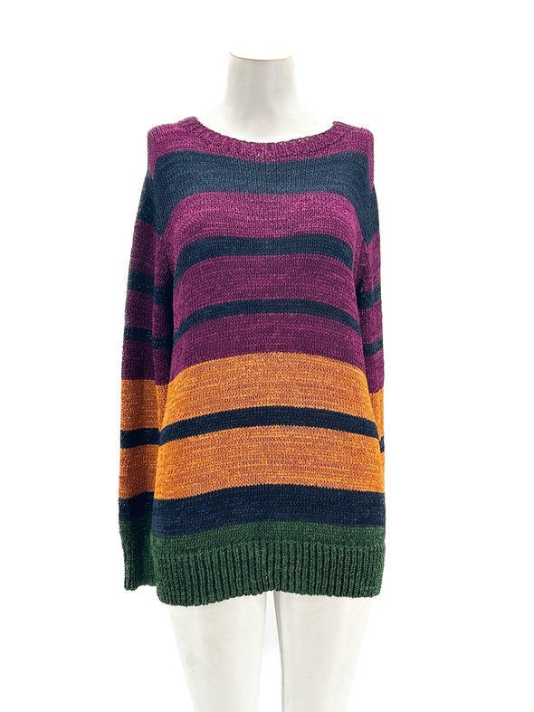 Pull multicolore à rayures