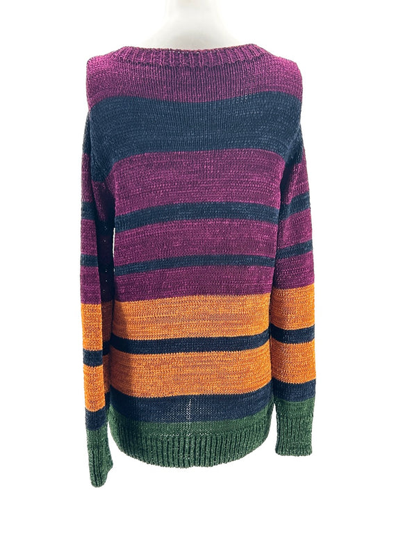 Pull multicolore à rayures