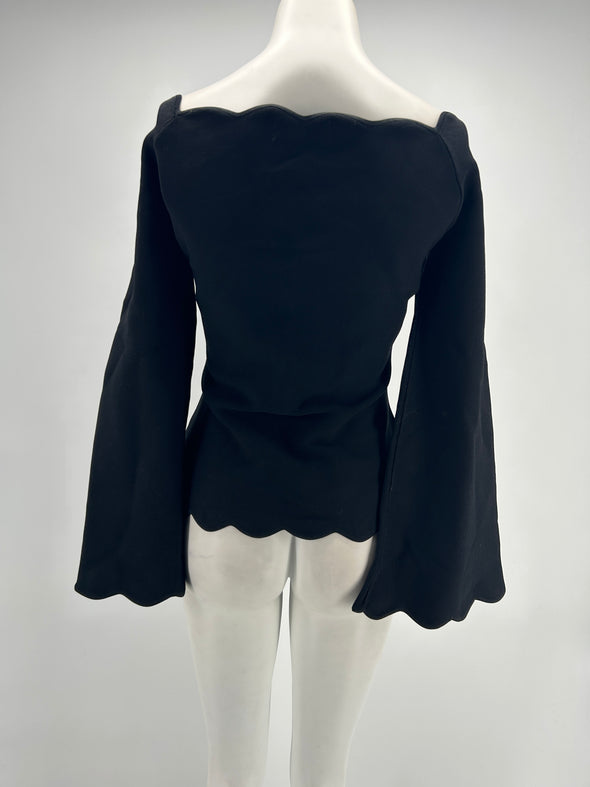 Top avec col torsadé