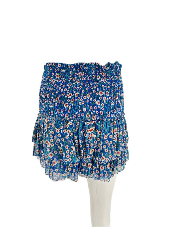Jupe en soie bleue