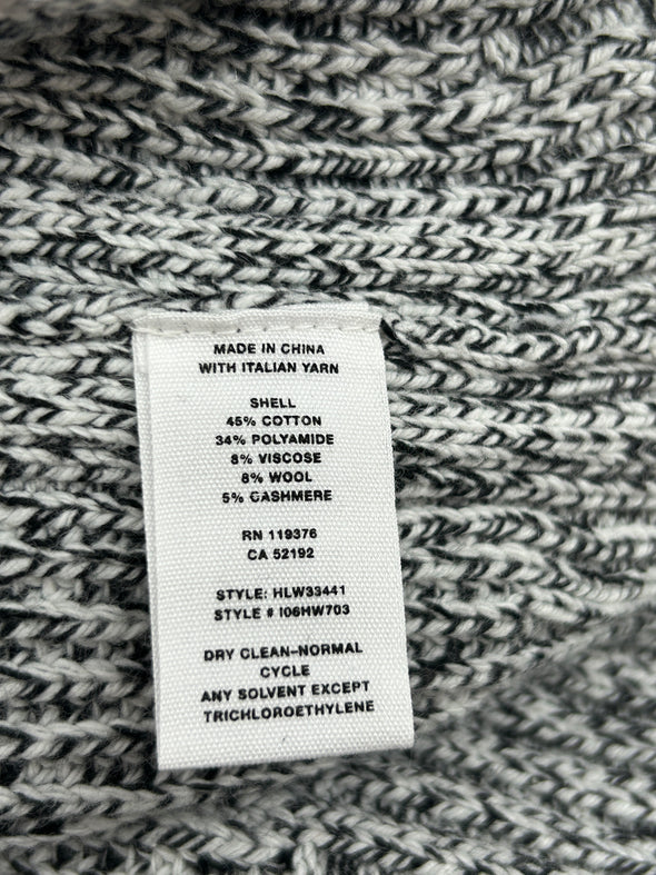 Pull en maille gris chiné