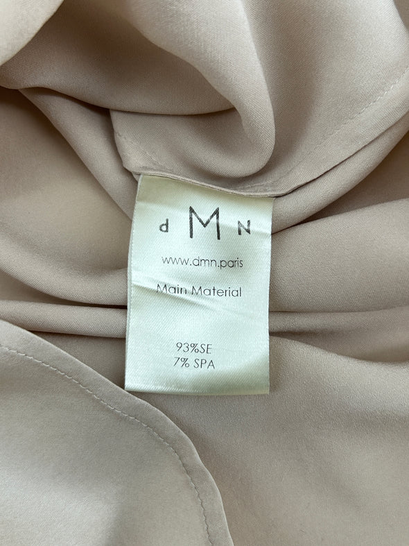 Chemise en soie beige