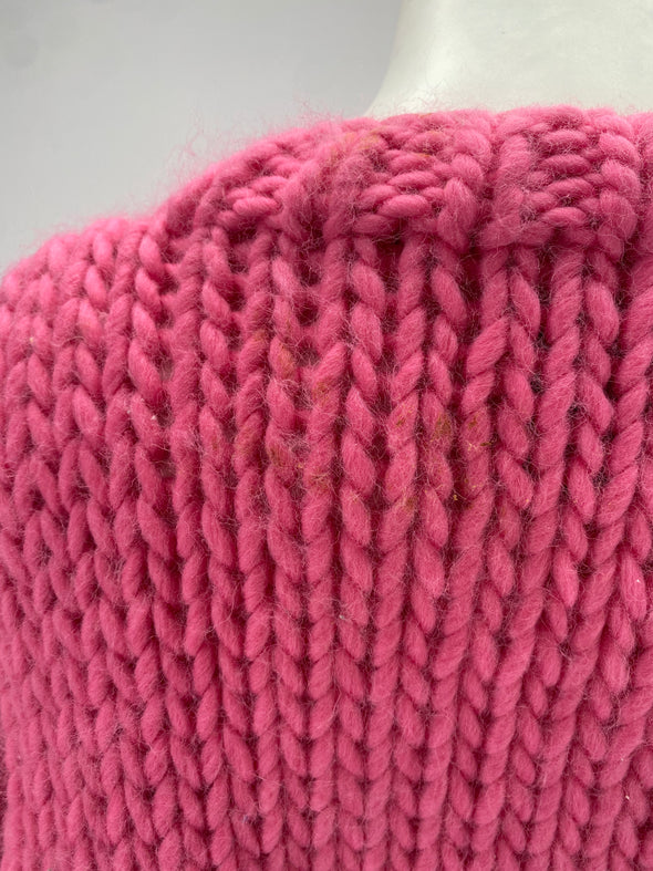 Pull en tricot rose