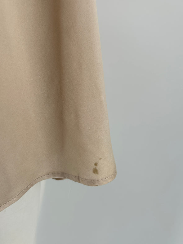 Chemise en soie beige