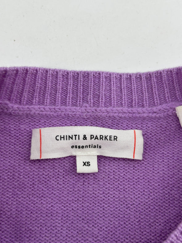 Pull violet en cachemire