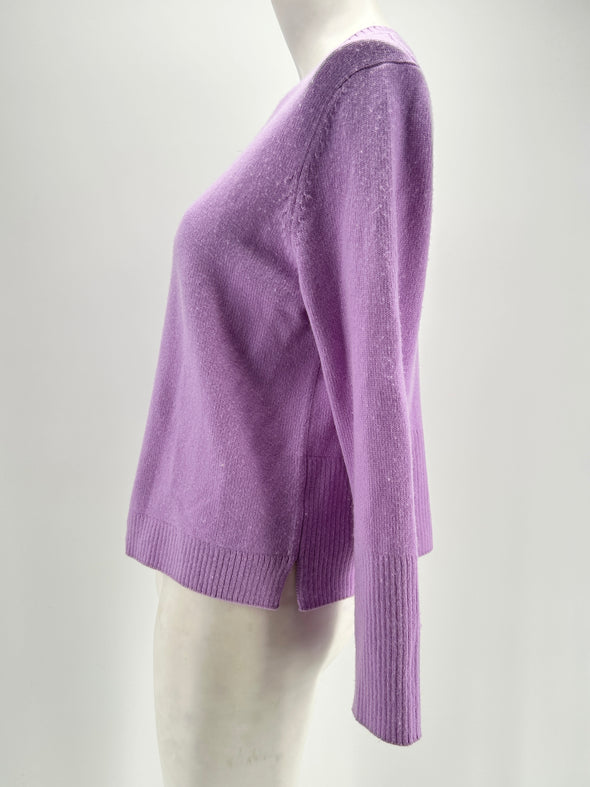 Pull violet en cachemire