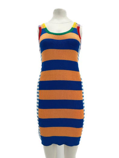 Robe midi multicolore