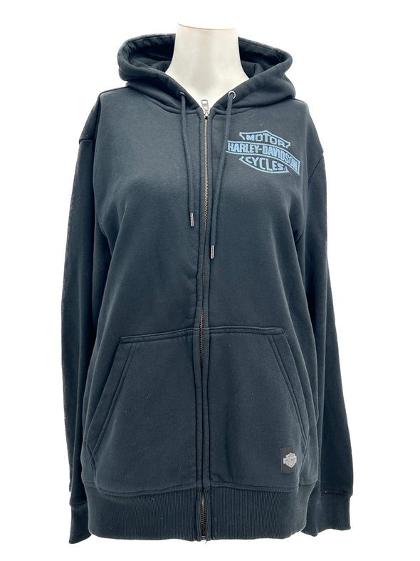 Sweat à capuche noir zippé