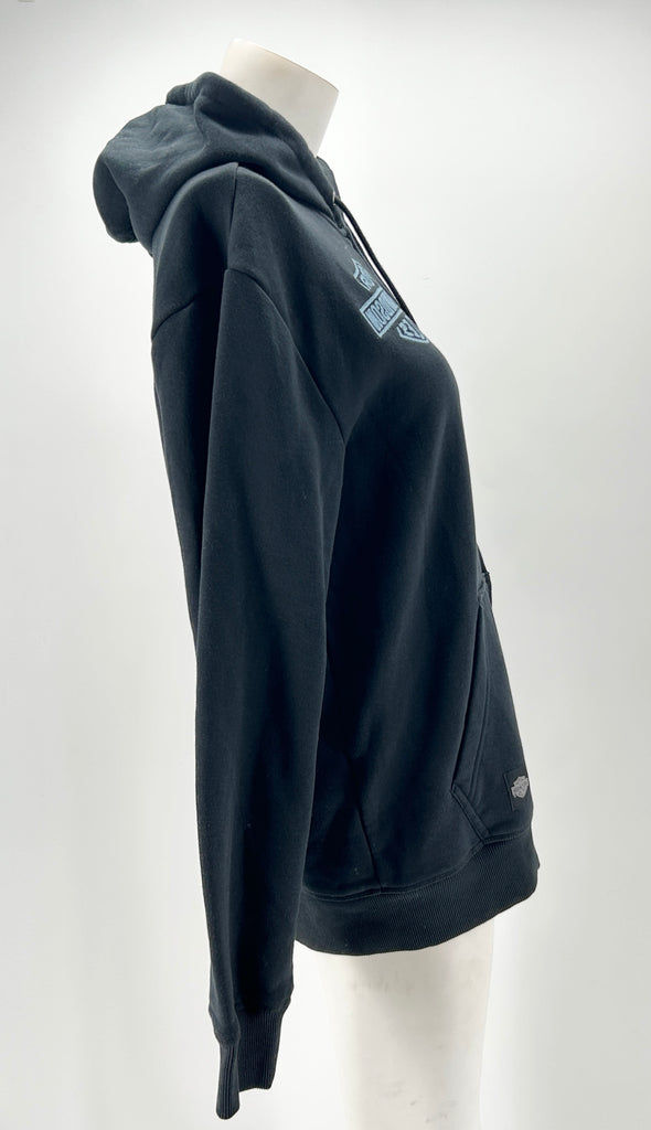 Sweat à capuche noir zippé