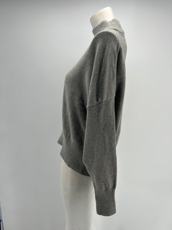 Pull gris col montant