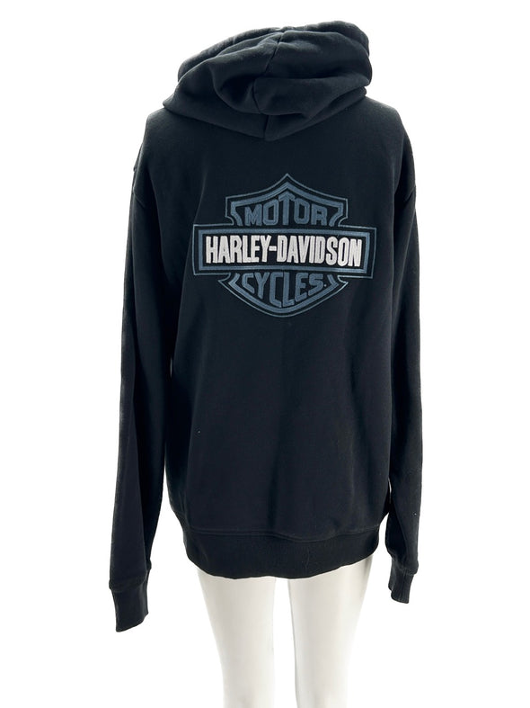 Sweat à capuche noir zippé