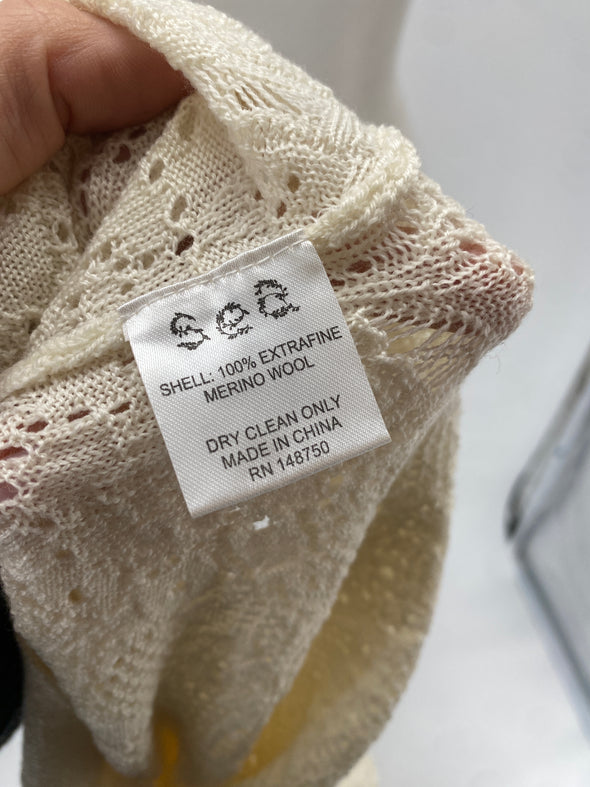 Top en maille blanc cassé