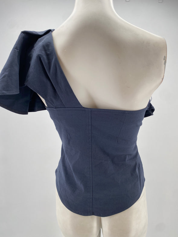 Top asymétrique bleu