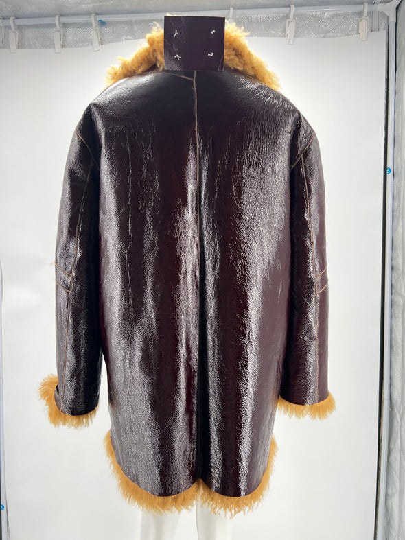 Manteau reversible en shearling