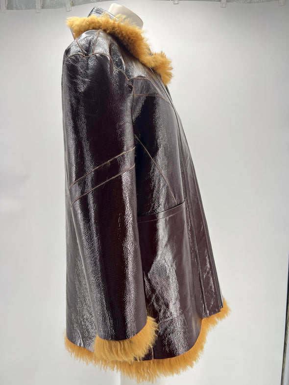 Manteau reversible en shearling