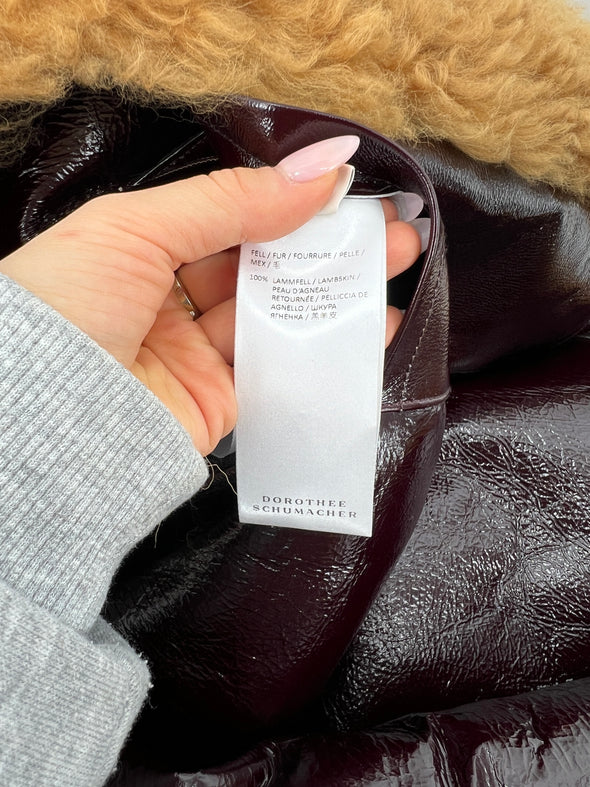 Manteau reversible en shearling