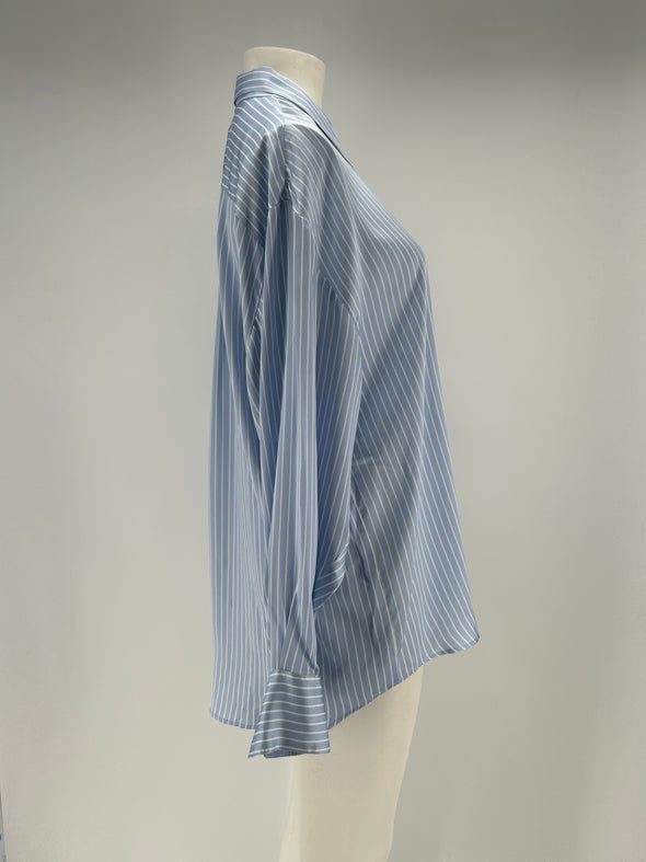 Chemise rayée en soie