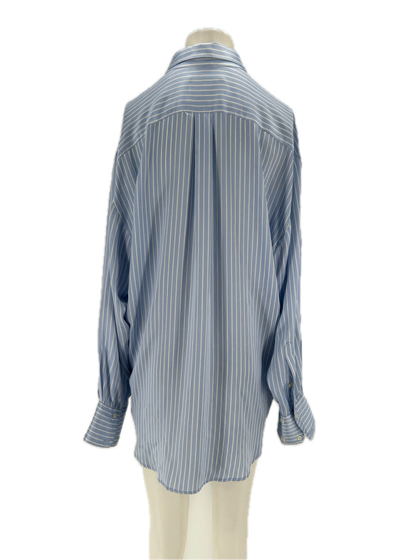 Chemise rayée en soie