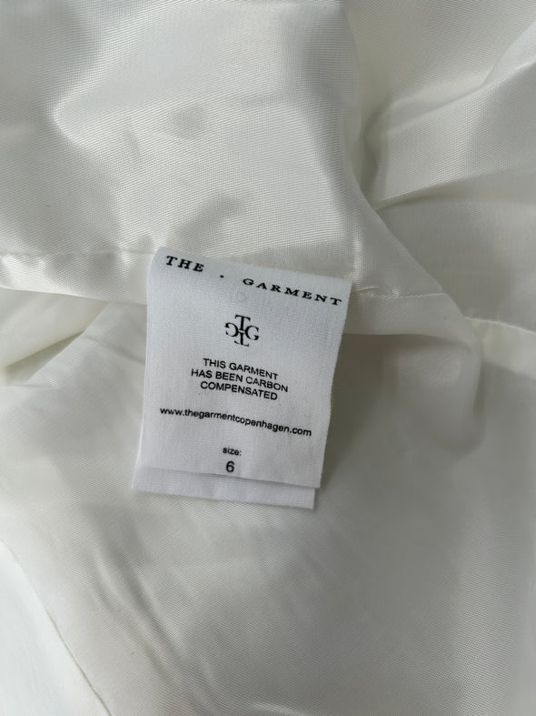 Manteau long blanc imprimé