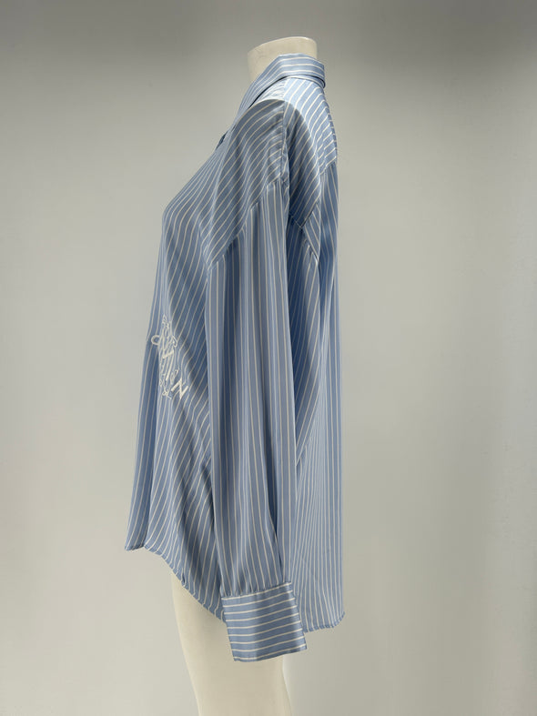Chemise rayée en soie