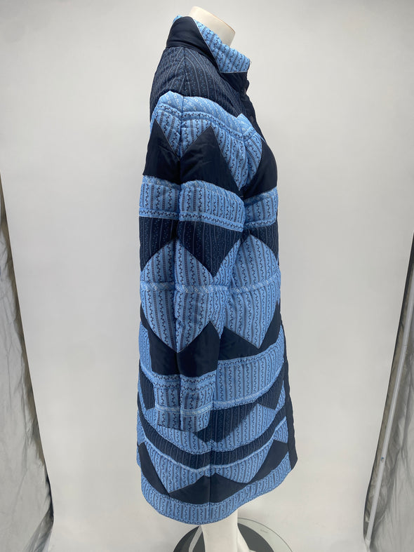 Doudoune longue bleue