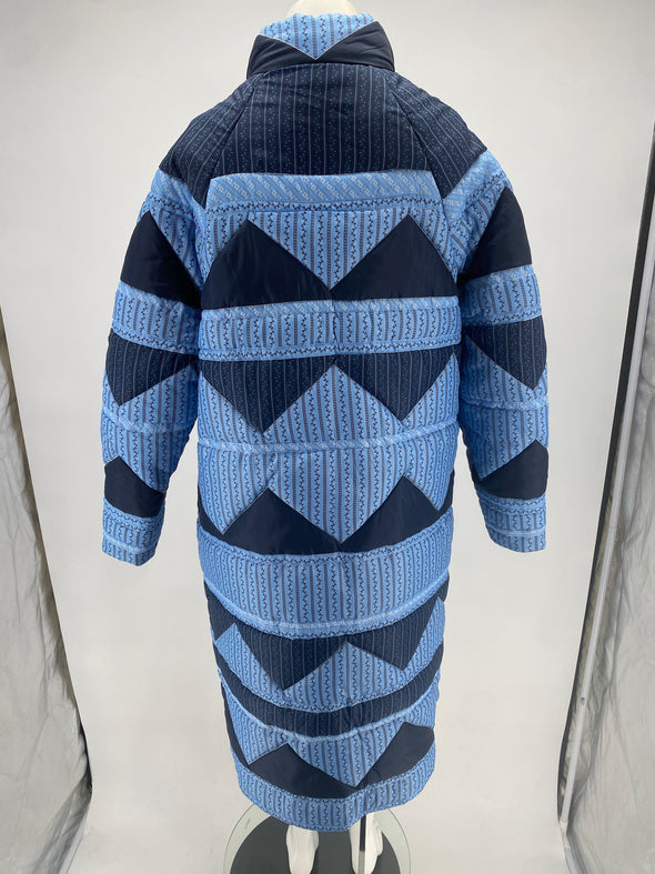 Doudoune longue bleue