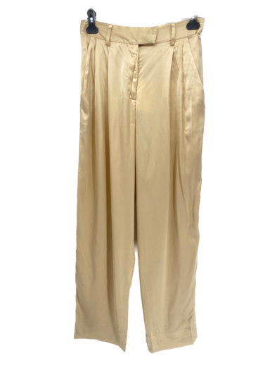 Pantalon en soie beige