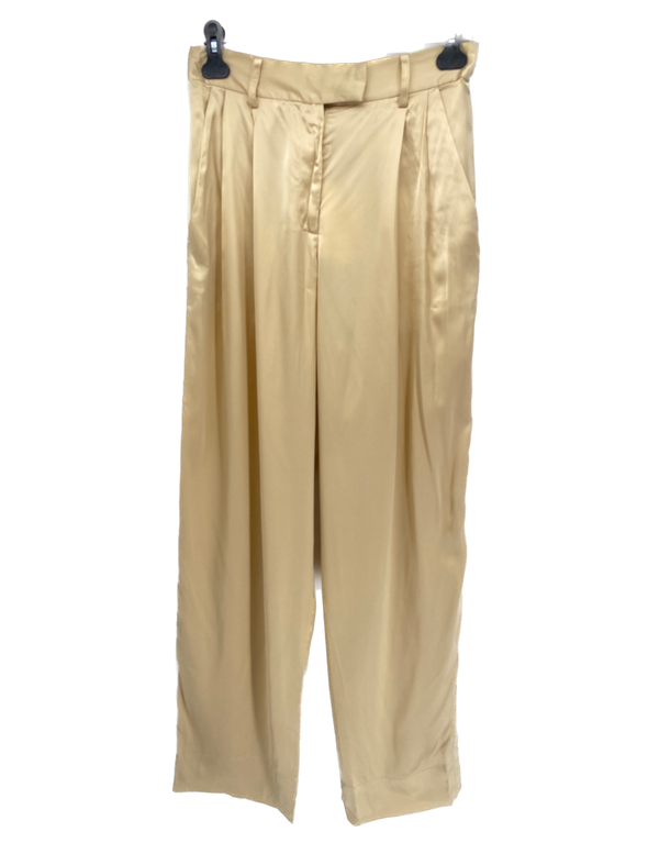 Pantalon en soie beige