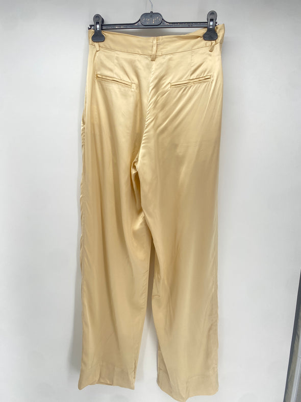 Pantalon en soie beige