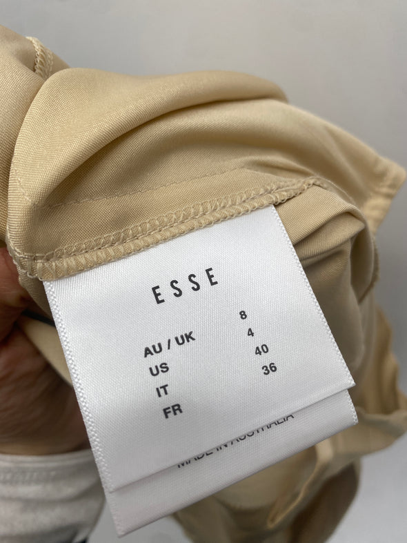 Pantalon en soie beige