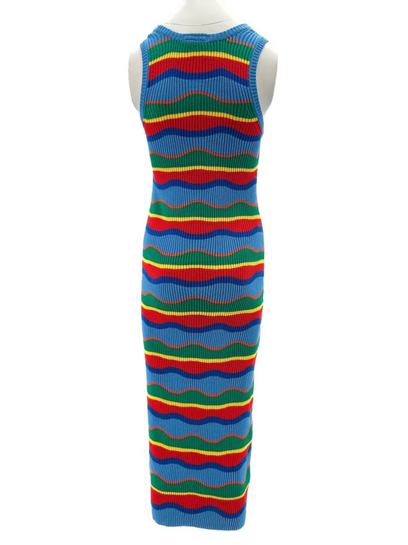 Robe midi multicolore