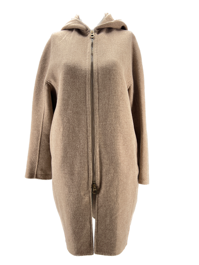 Manteau en laine camel