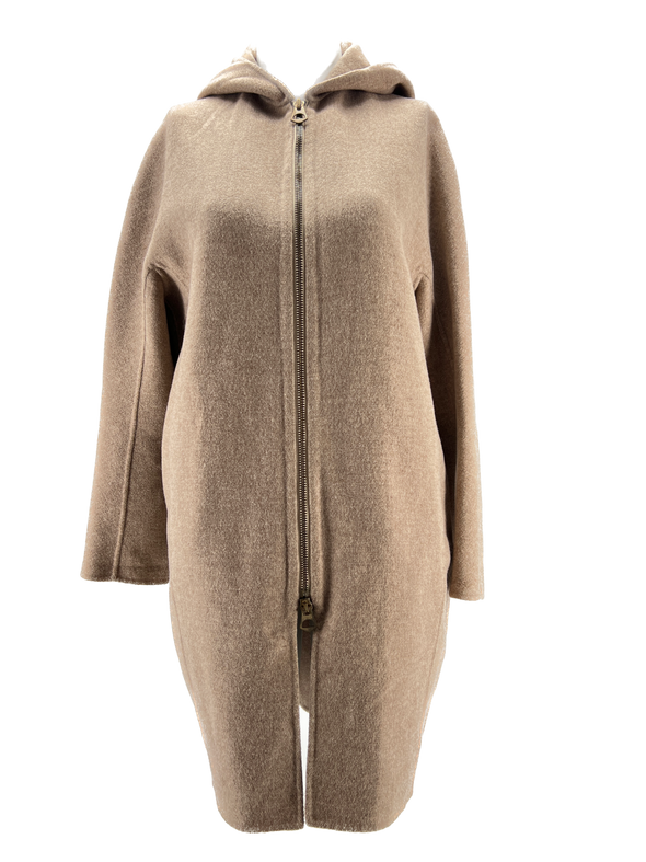 Manteau en laine camel