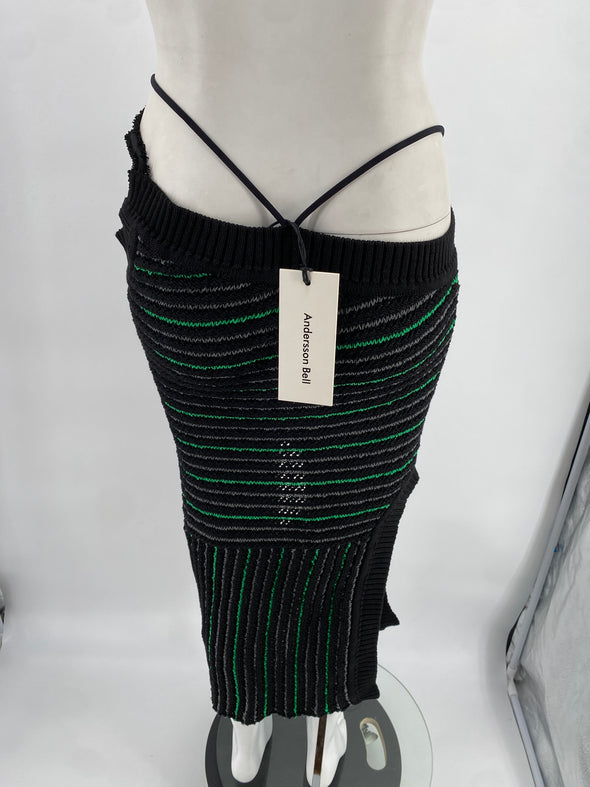Jupe à rayures en maille