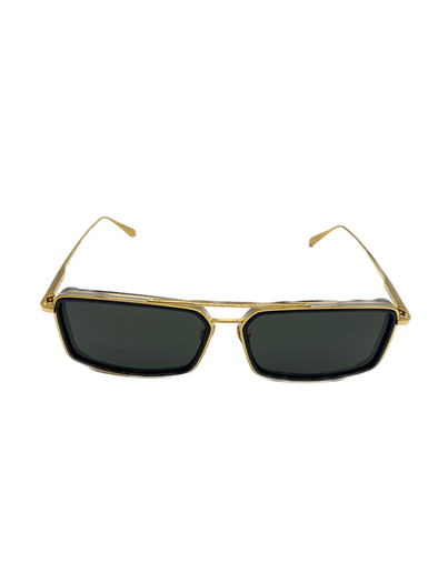 Lunettes de soleil noires et dorées