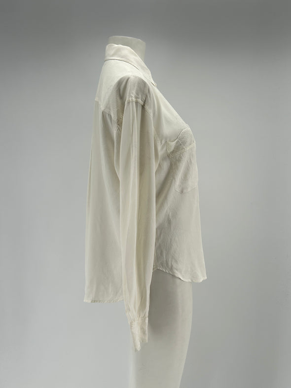 Chemise en soie blanche