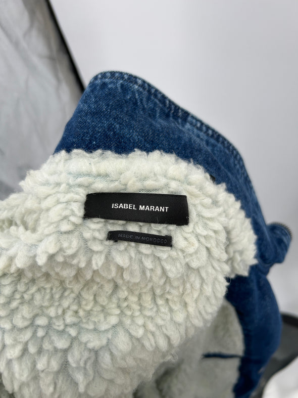 Bomber en jean bleu
