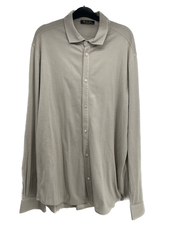 Chemise beige en soie