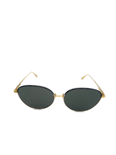 Lunettes de soleil blanches et dorées