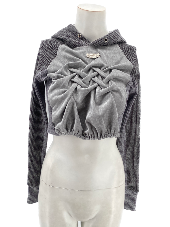 Sweatshirt court en velours