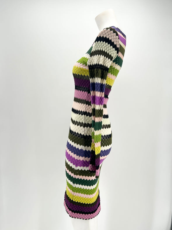 Robe multicolore à rayures
