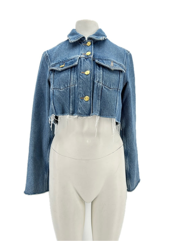 Veste en denim crop