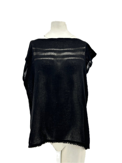 Top noir transparent